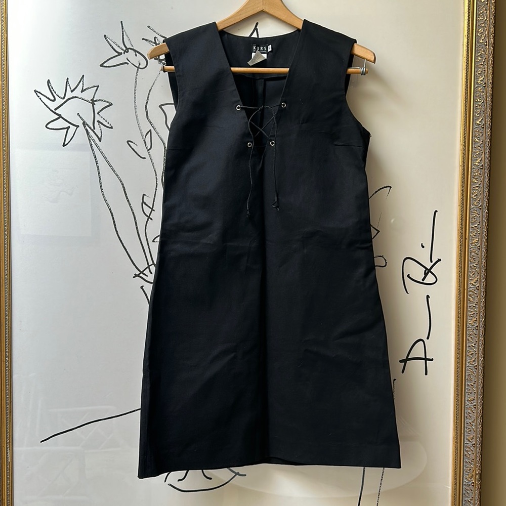 Vintage Kors, Michael Kors Dress, A-Line, size 6, Lace Up Grommet V neck detail